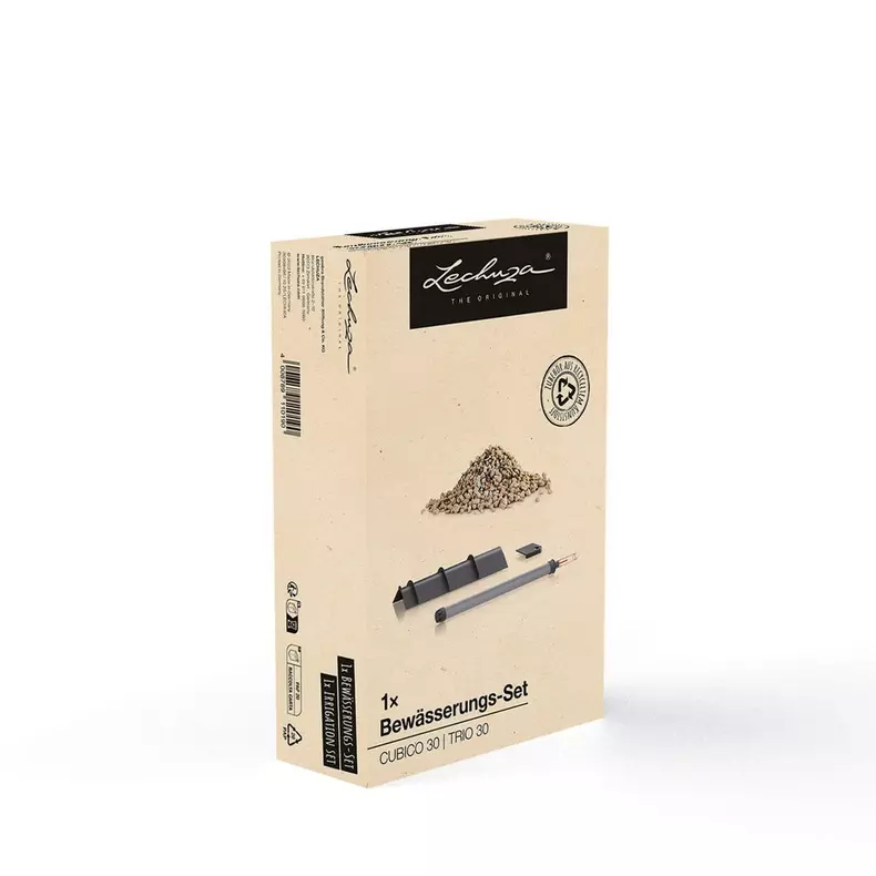 Set di irrigazione di ricambio Lechuza per CUBICO 30 e TRIO 30 (contenuto per 1 contenitore), nero