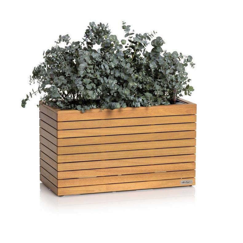 Lechuza PALO Legno naturale 80 largo basso - Set completo FSC® 100% legno di eucalipto Eucalipto